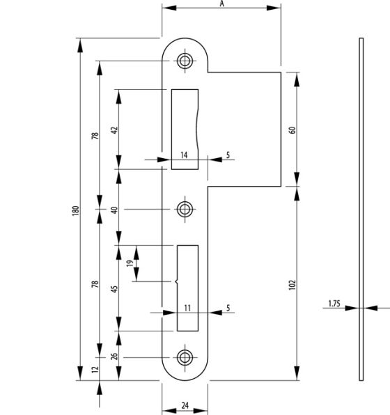 Lappenschließblech B 9000 VA rd.B.24xL.180mm DIN BKS - 3